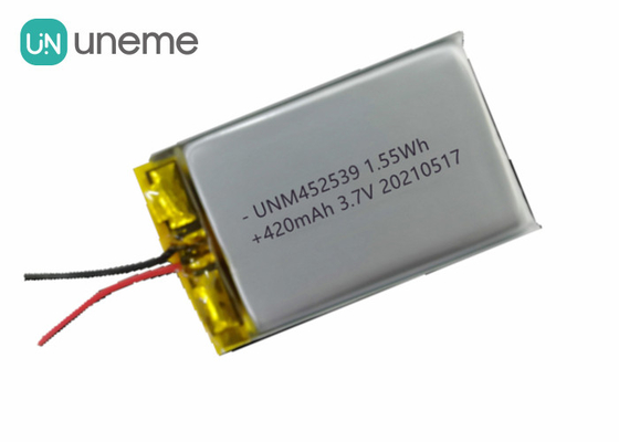 Перезаряжаемые батарея лития 452539 3.7V Lipo 420mAh для бытовой электроники